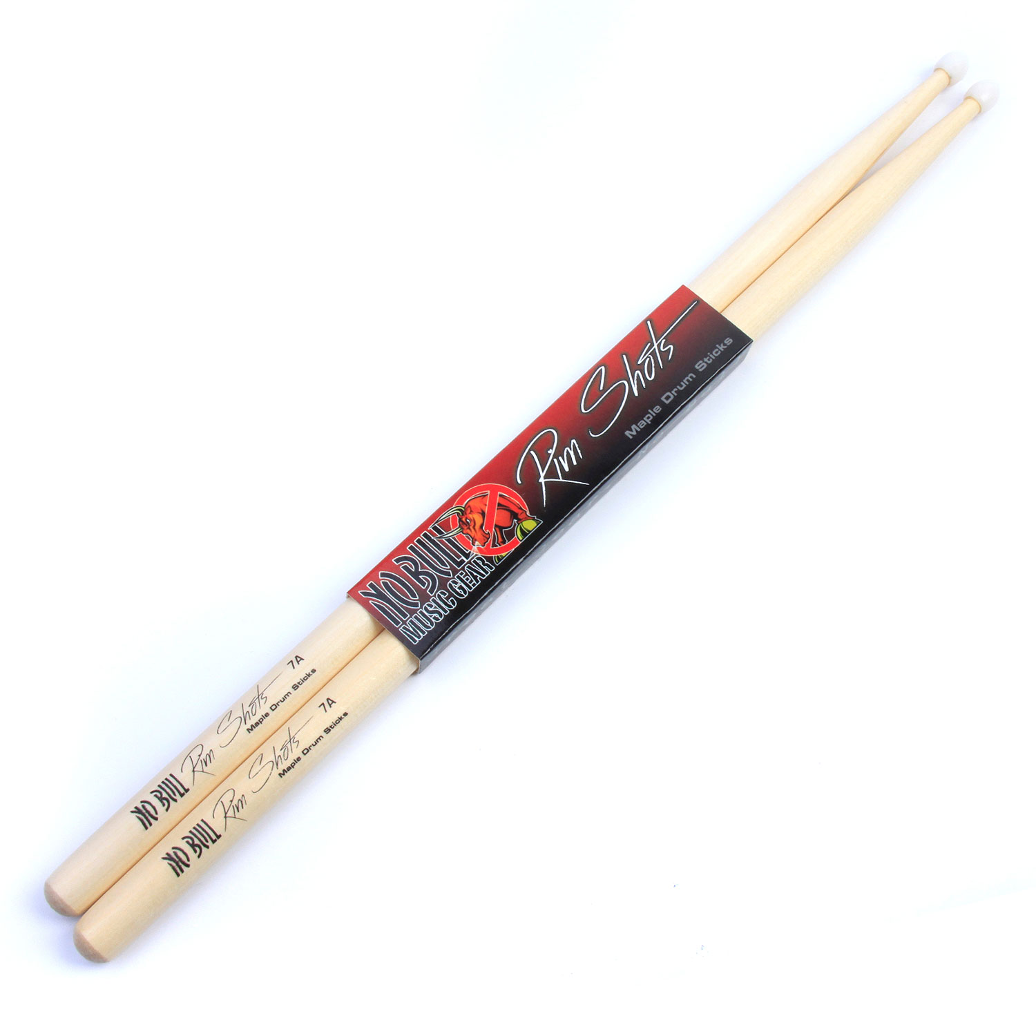 5A 5B 7A Drum Sticks 4 pairs of 'No Bull' Maple Drumsticks Wood