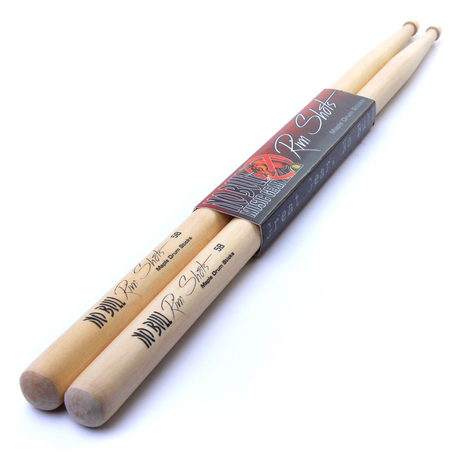 5A 5B 7A Drum Sticks 4 pairs of 'No Bull' Maple Drumsticks Wood