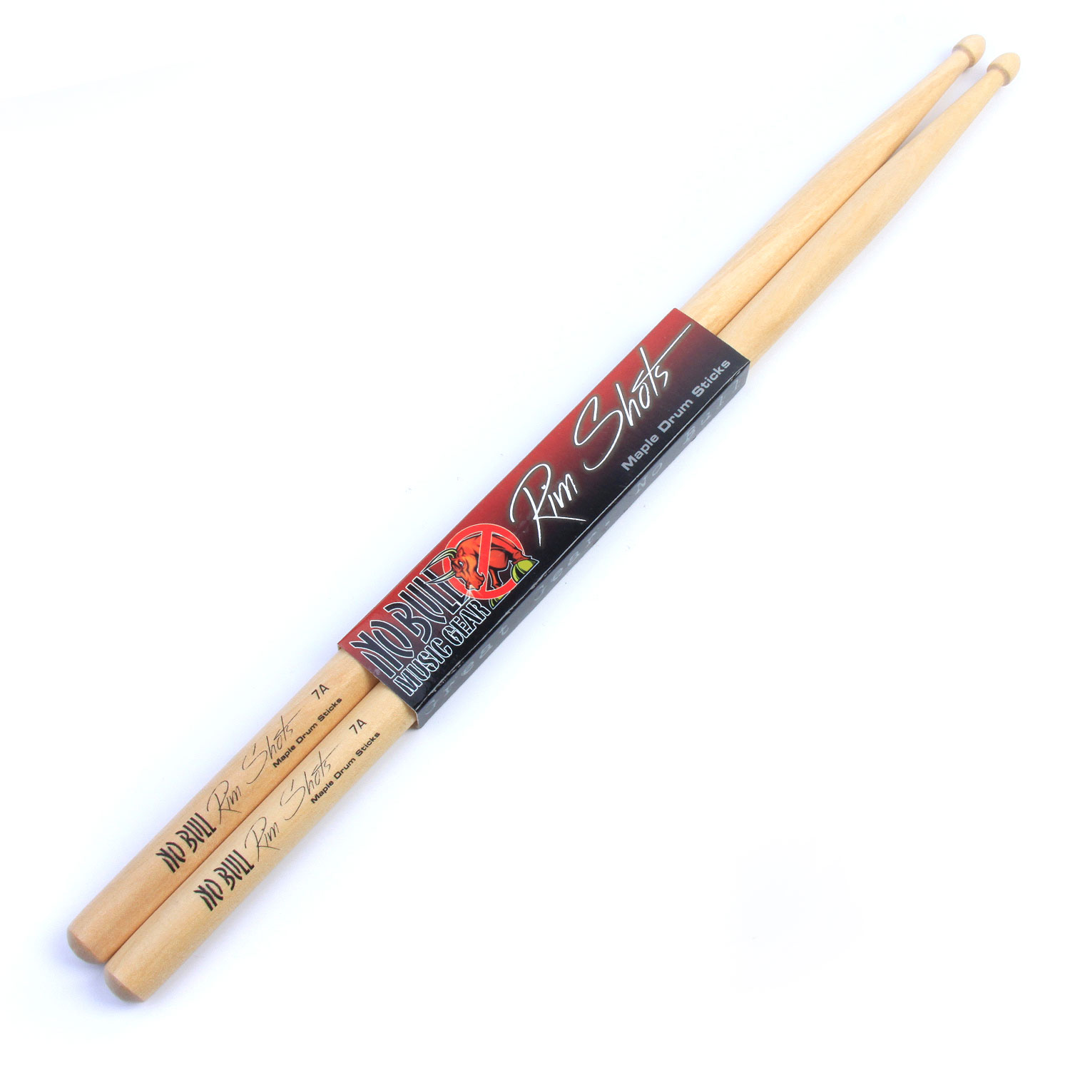 5A 5B 7A Drum Sticks 4 pairs of 'No Bull' Maple Drumsticks Wood