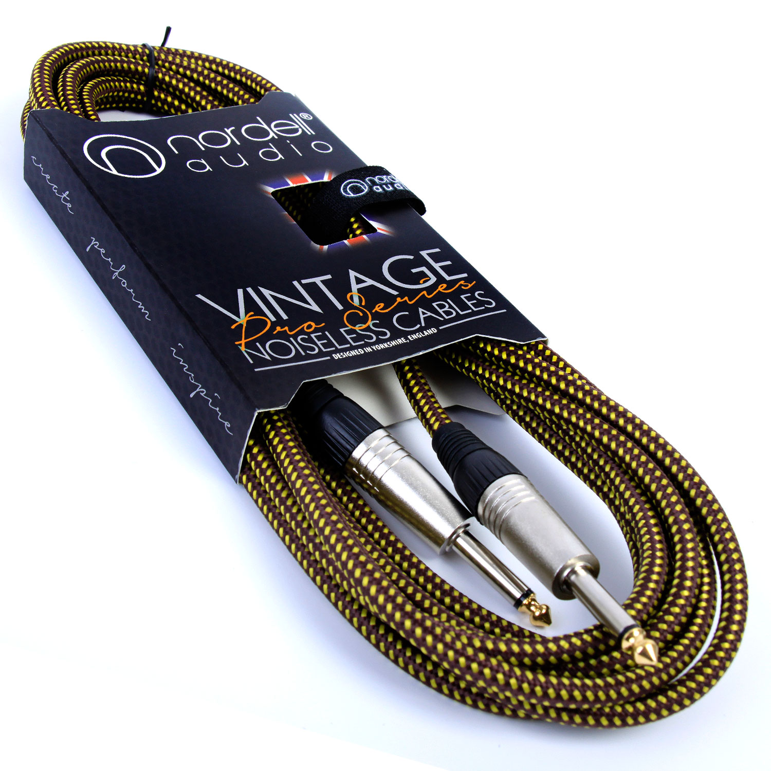 Premium Tweed Guitar Lead Vintage Noiseless Cable Electric/Bass