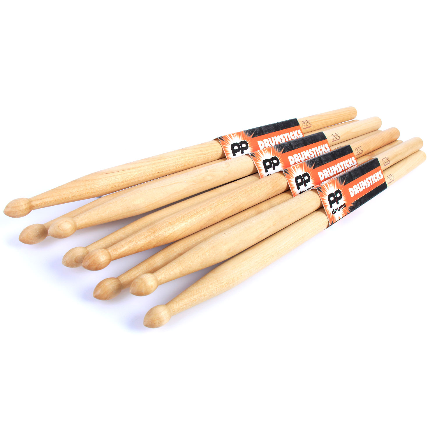 5A 5B 7A Drum Sticks 4 pairs of PP Maple Drumsticks Wood & Nylon Tip