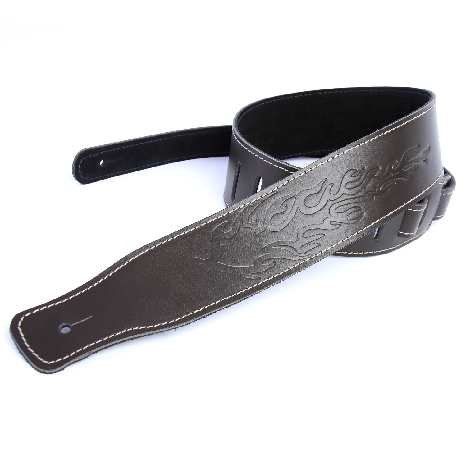 Real Vintage Leather 1.3m Guitar Strap UK Handmade for Bass/Electric