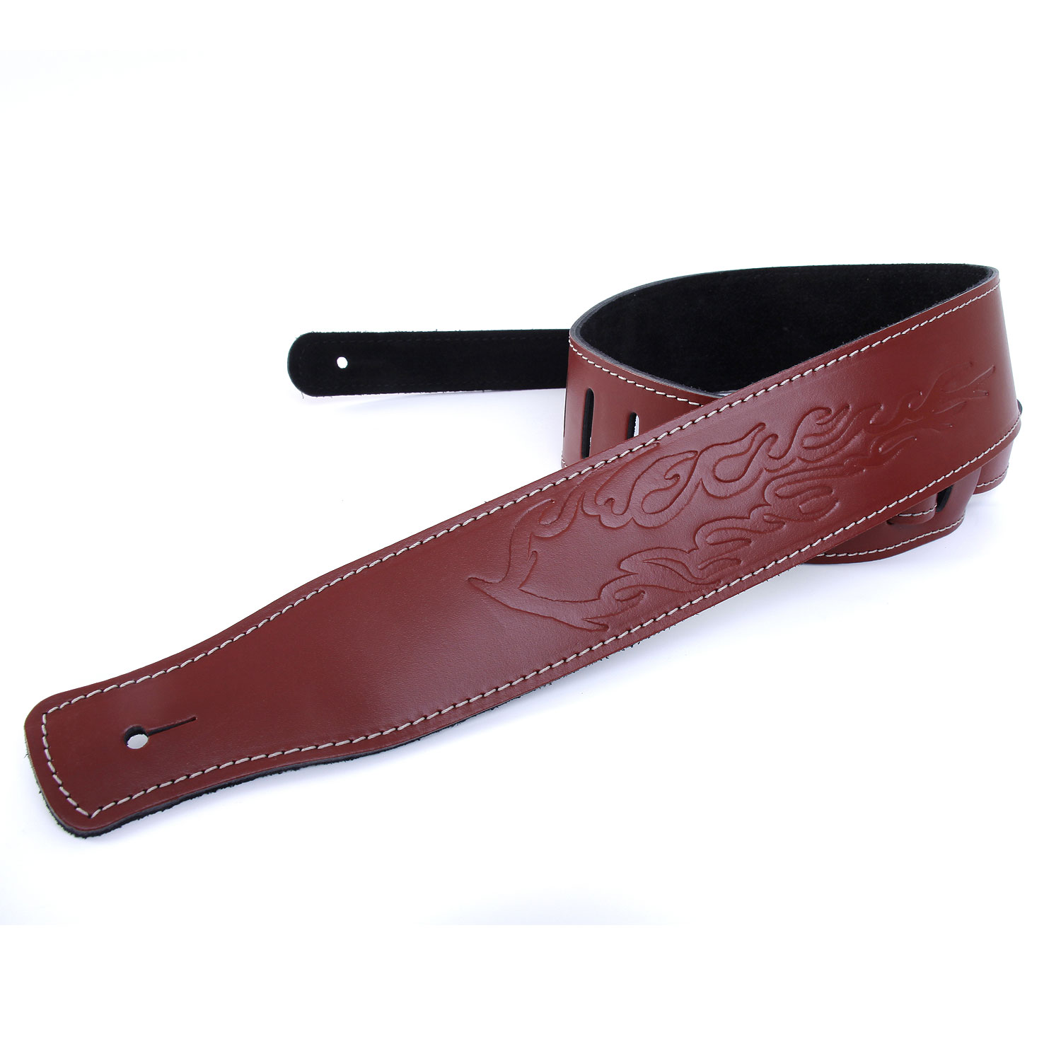 Real Leather Guitar Strap 1.3m Vintage, Made in UK Electric Acoustic