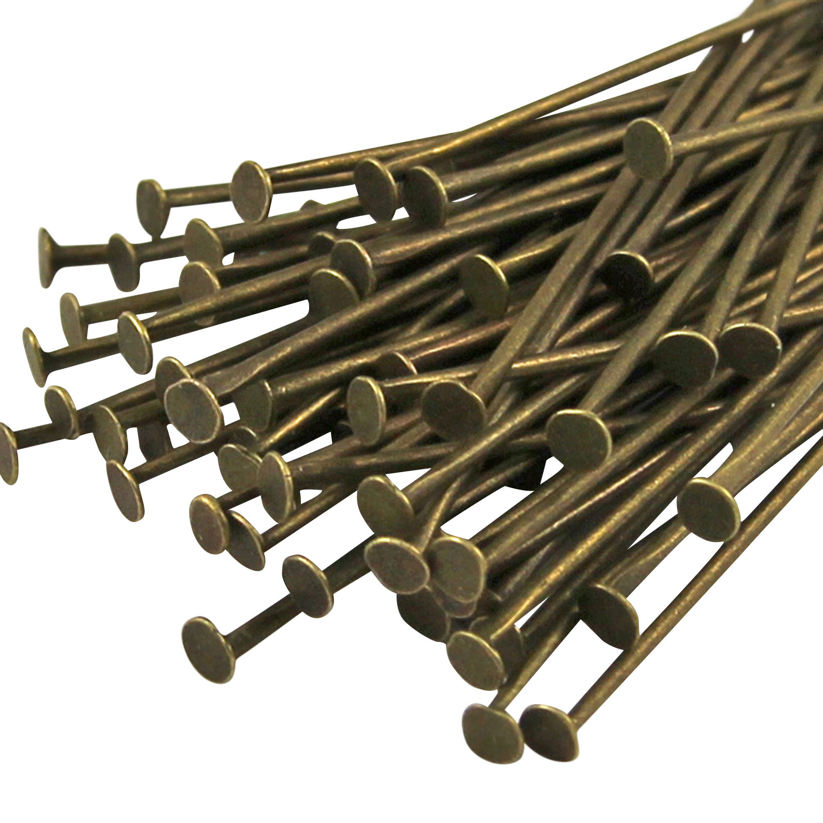 250x40mm 200x50mm Bronze, Gold & SILVER PLATED Metal Flat HEAD PINS Headpins eBay