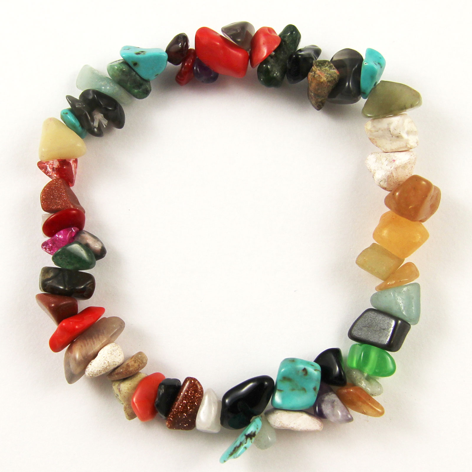 GEMSTONE Crystal Chip Beaded Stretch Gift Charm Reiki Healing BRACELETS