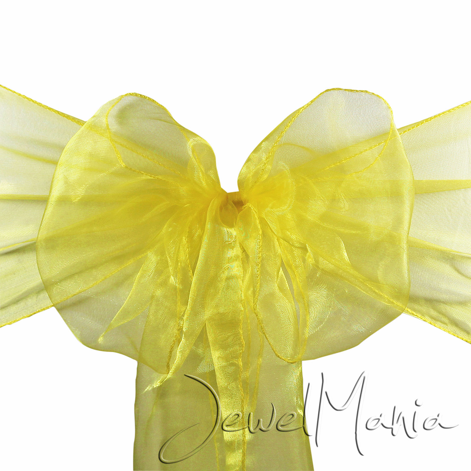 1 10 25 50 100 Organza Sashes Chair Cover Bows Wedding Party Wider