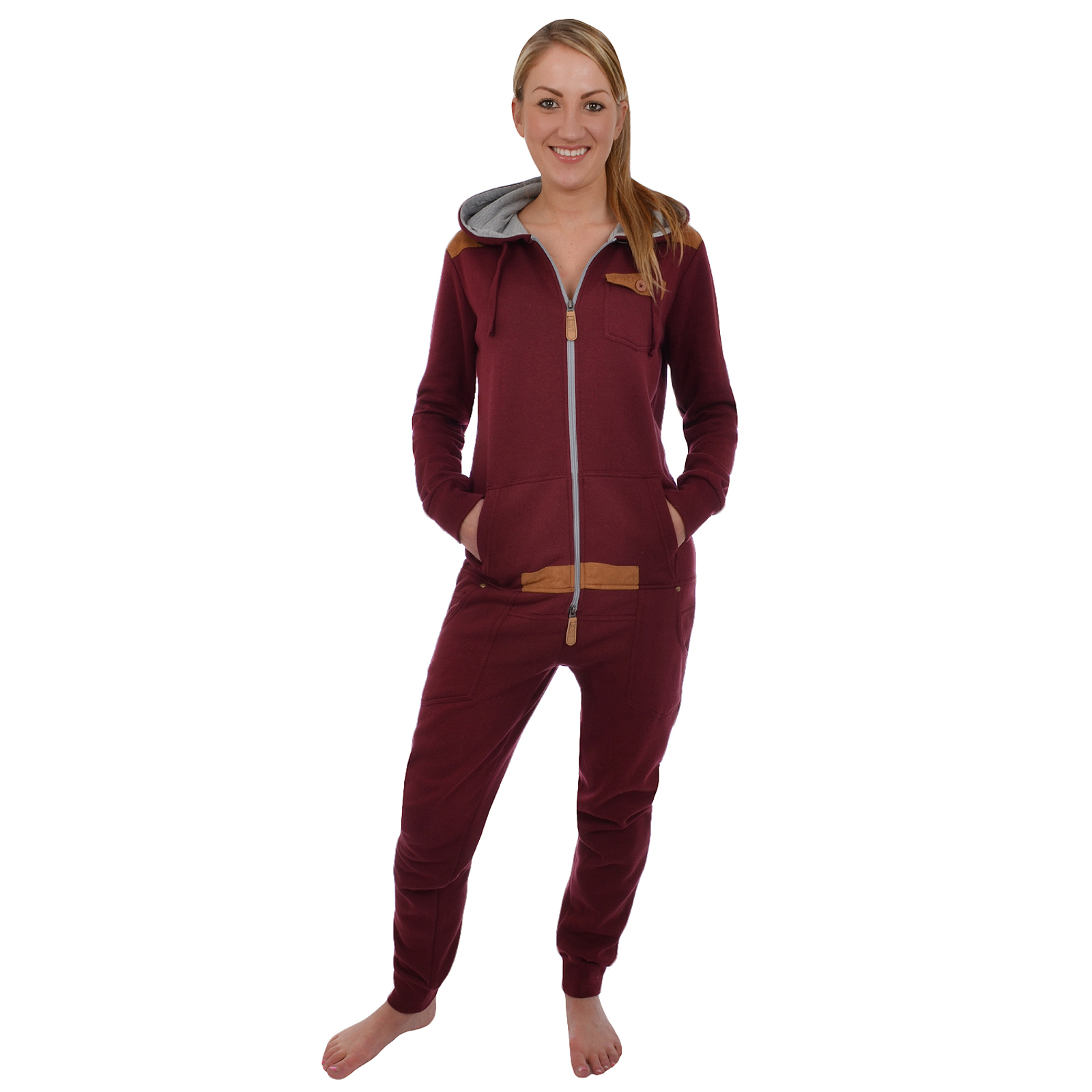 Unisex Mens Womens 'Luca' Tracksuit Onesie Fleece All In One Hooded Jumpsuit New eBay