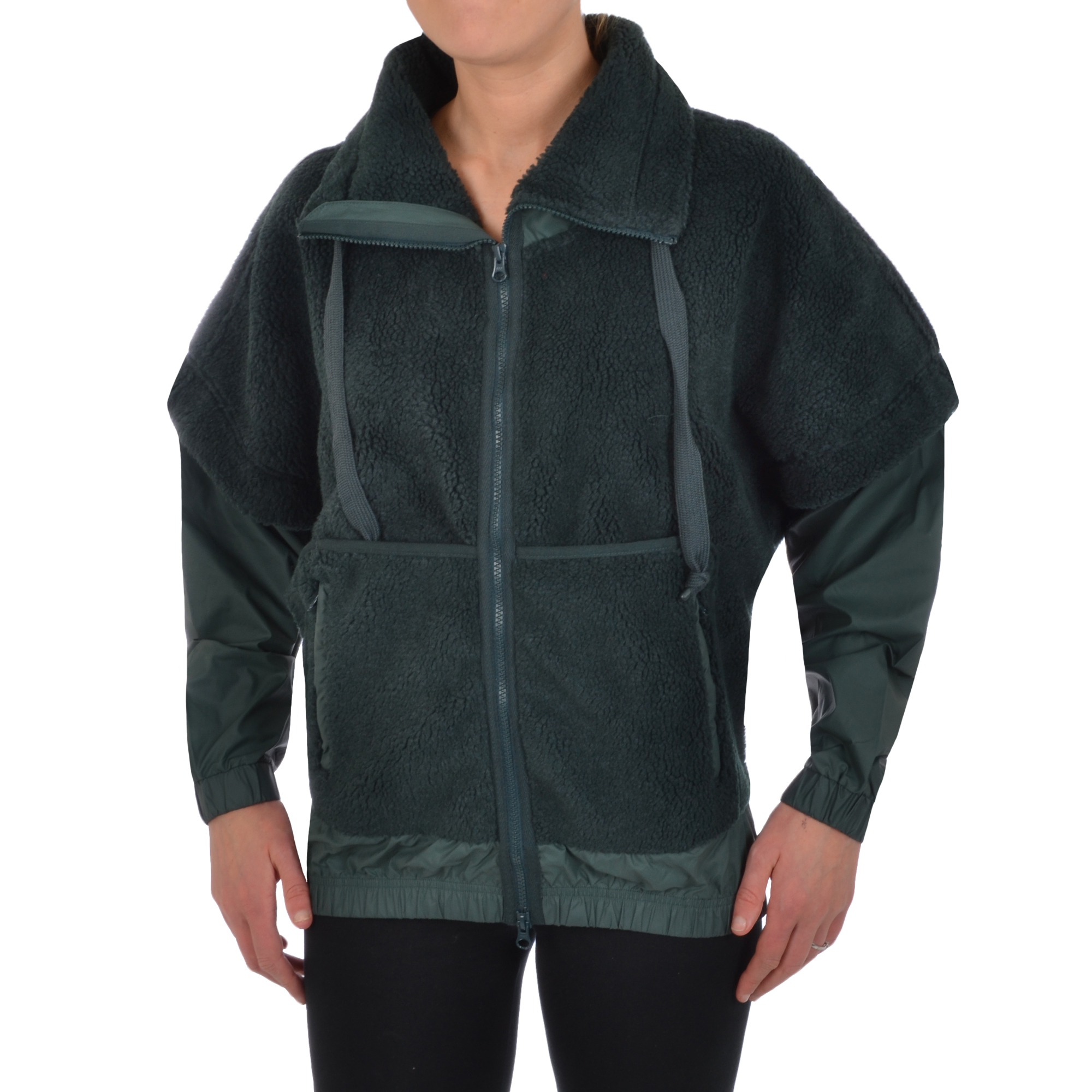 adidas by Stella McCartney Womens Weekender Teddy Fleece Jacket Coat