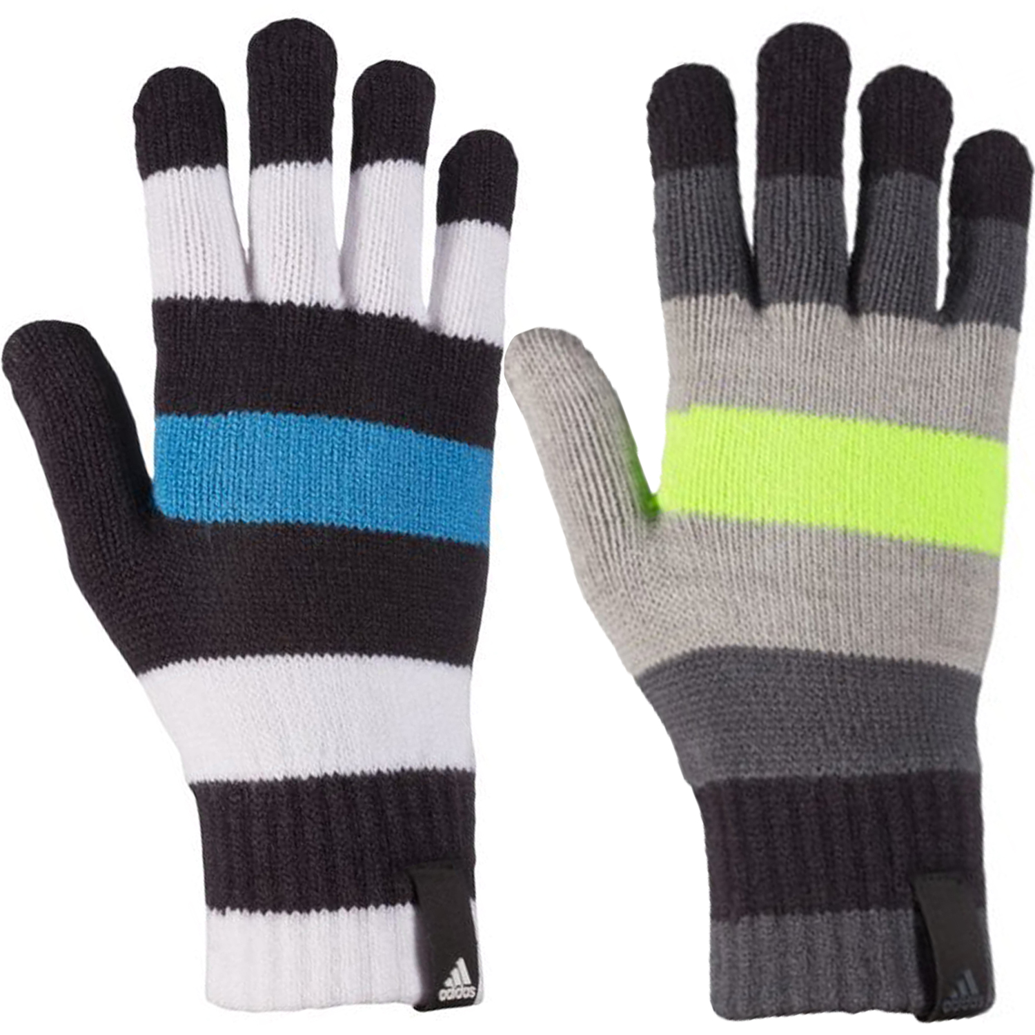 adidas Performance Mens Womens Stripe Knitted Winter Gloves eBay
