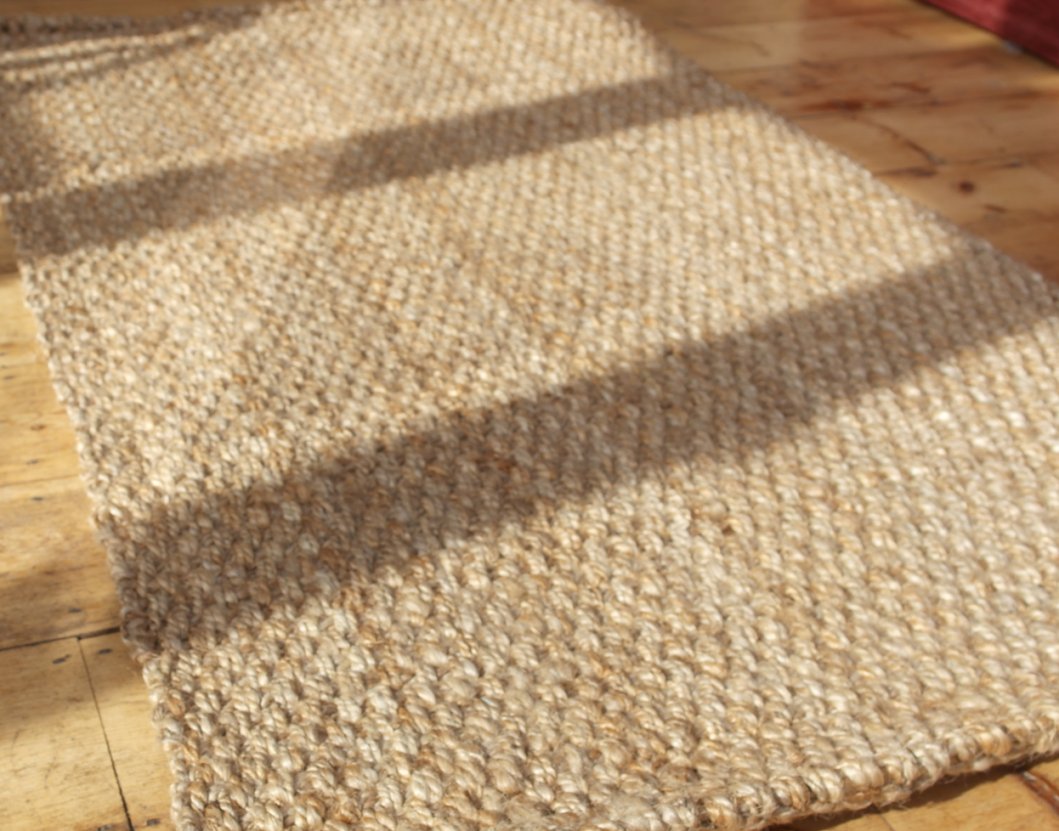 Handwoven beige natural fibre jute rug 90cm x 150cm eBay Handwoven beige natural fibre jute rug 90cm x 150cm eBay