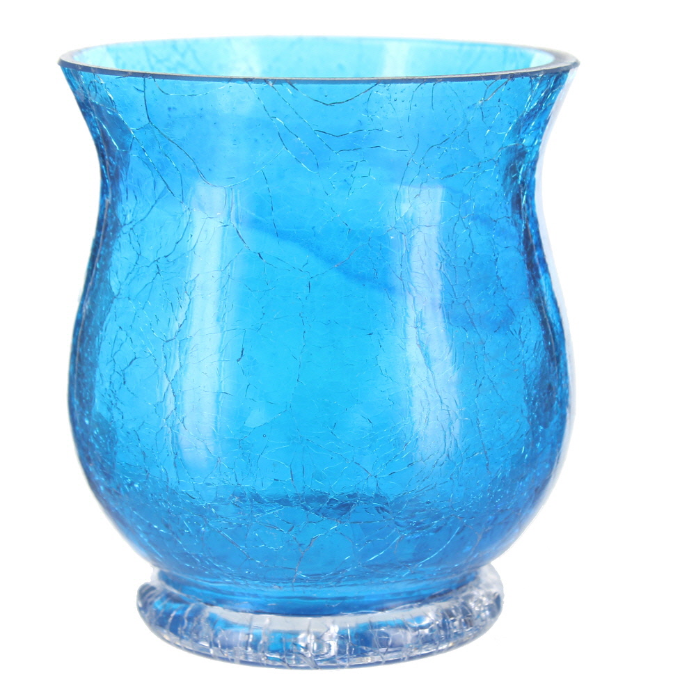 Crackle Glass Flared Top Tea Light Holder eBay