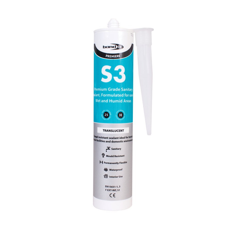 BOND IT Premium Range S3 SANITARY GRADE SEALANT FUNGAL RESISTANT 25yr