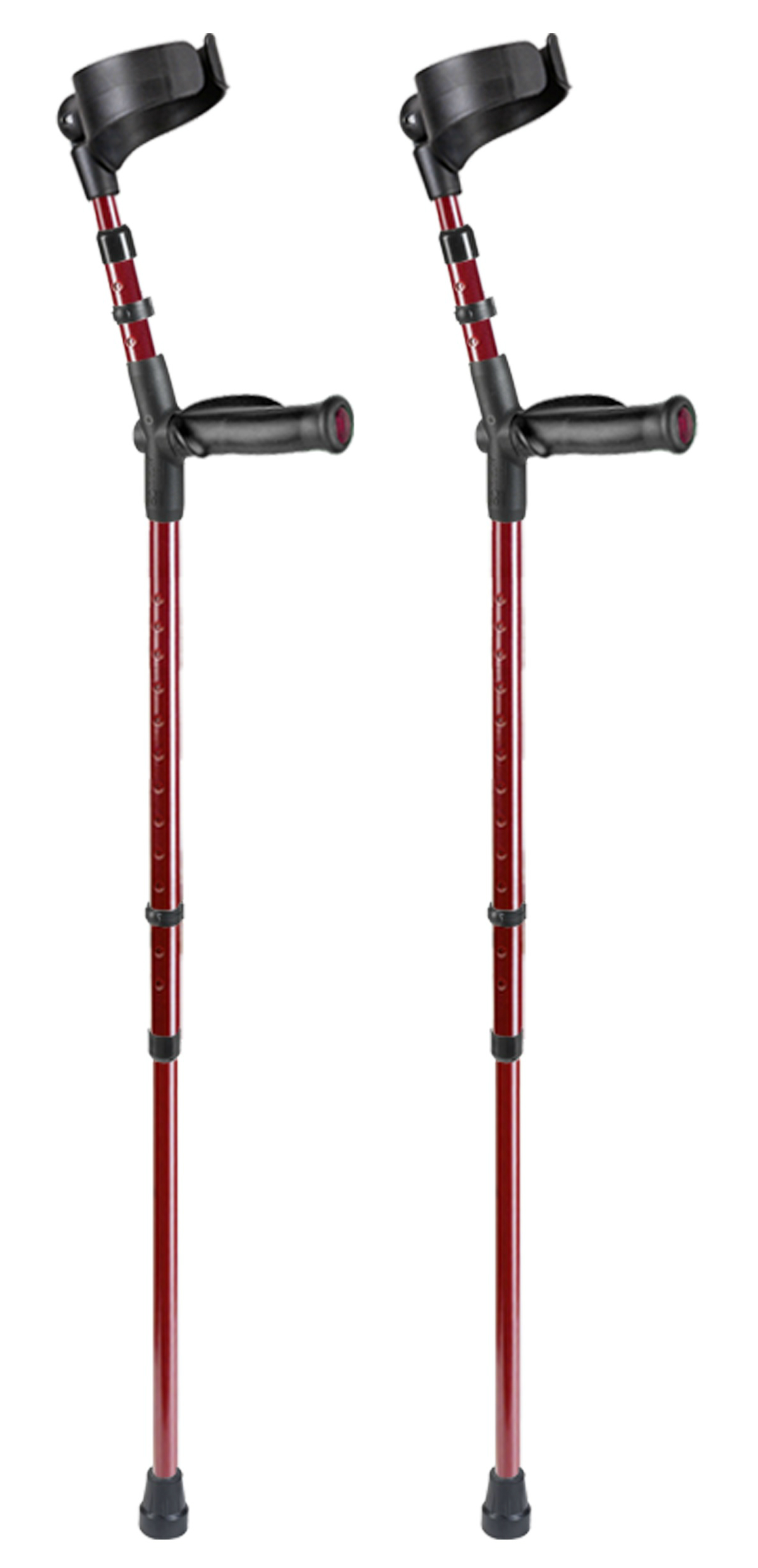 Ossenberg Pair of Anatomic SoftGrip Closed Cuff Forearm Crutches