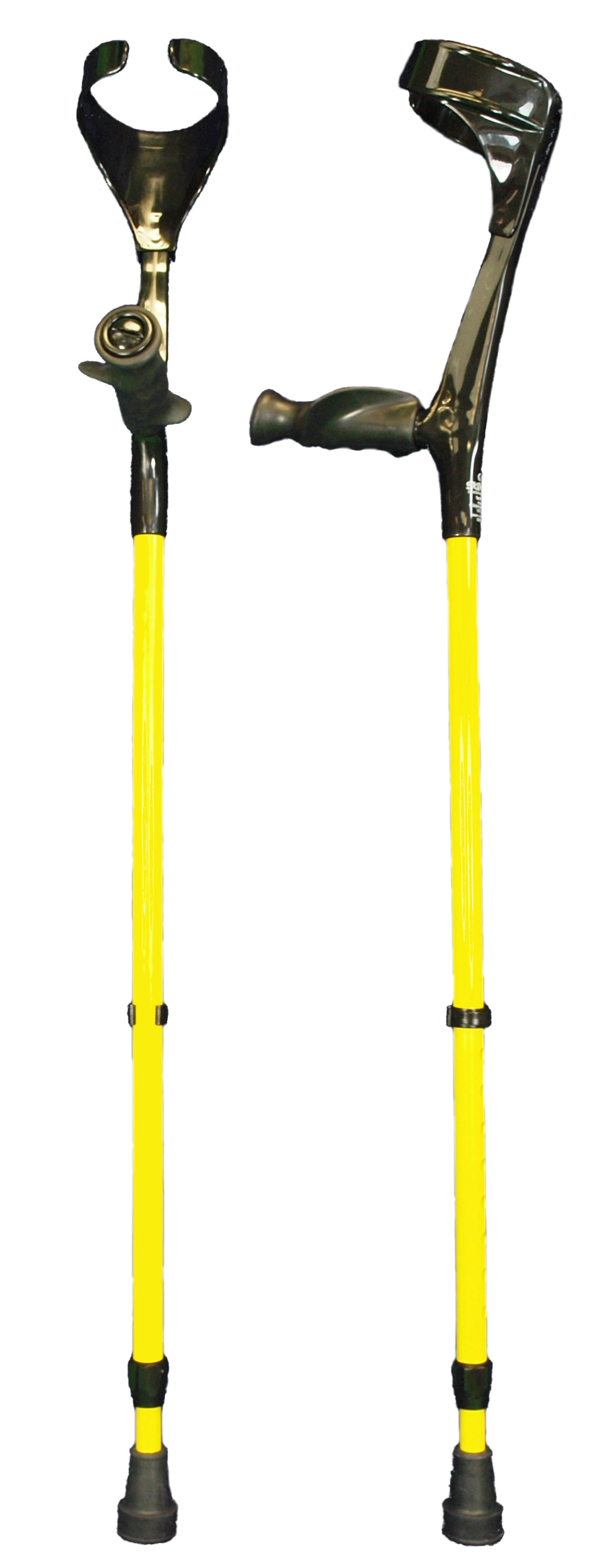 Kowsky Single Anatomic Handle Deluxe Aluminium Crutch (Choose Hand