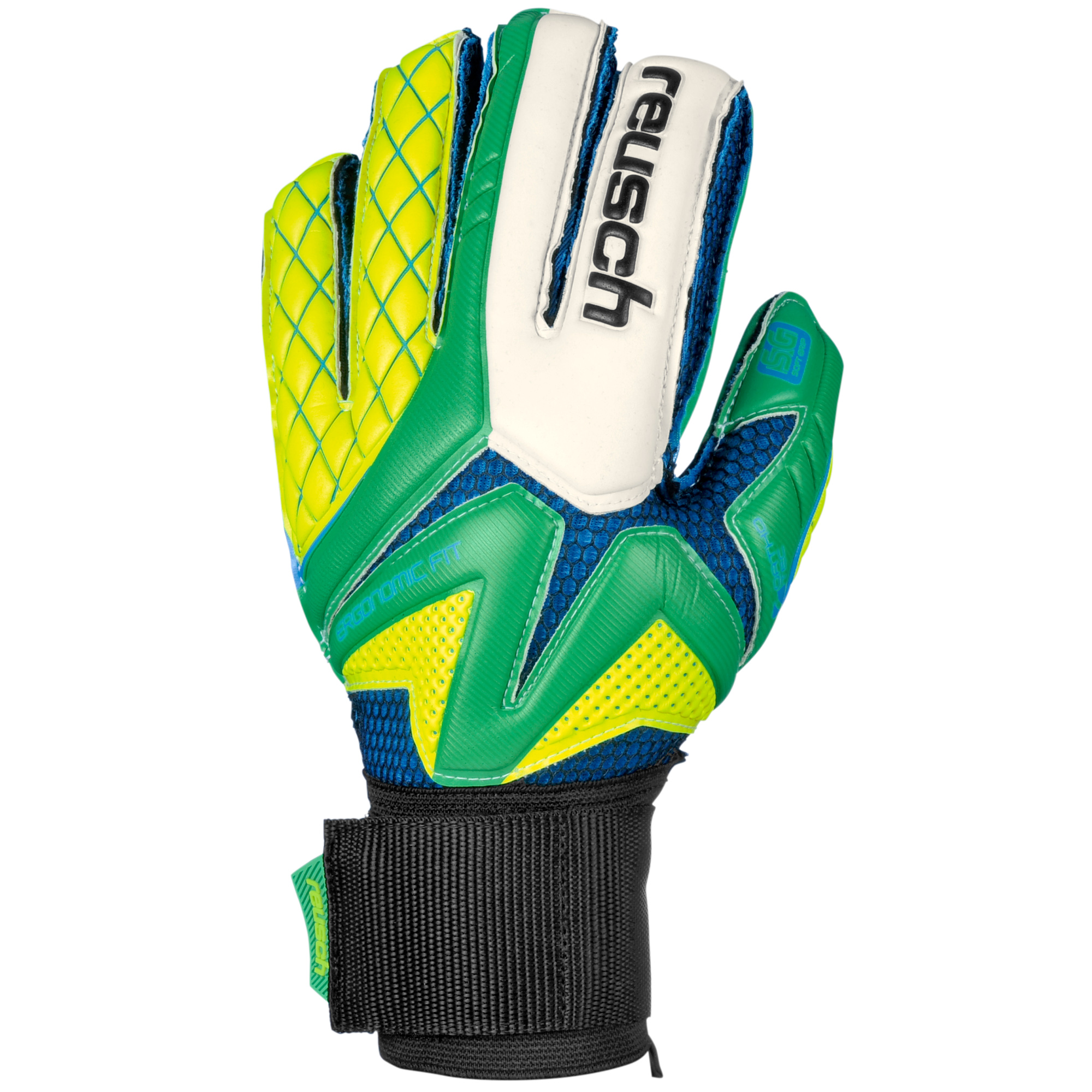 Reusch Waorani Pro Ortho Tec Mens Goalkeeper Goalie Glove Green/Yellow