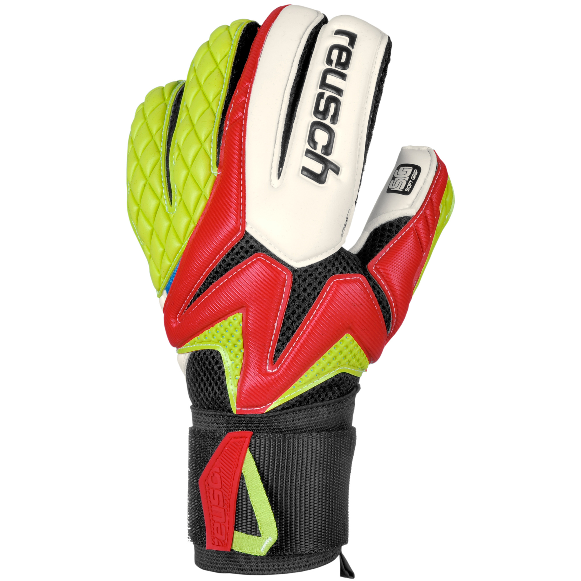 REUSCH Waorani Pro SG ESS Goalkeeper Goalie Glove Red/ Lime, 8 eBay