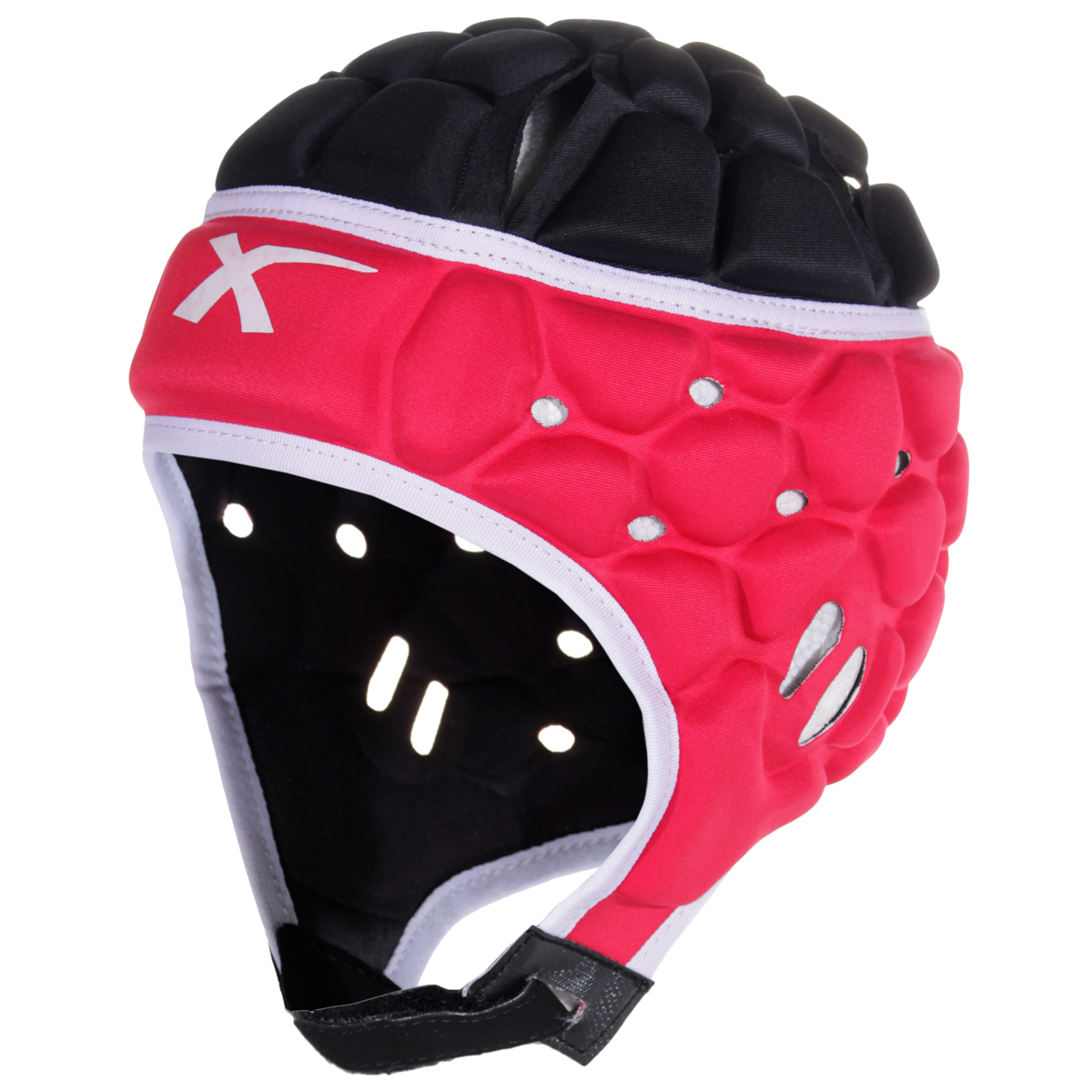 X BLADES Elite Rugby Headguard Scrum Cap Head Protection Black/Red eBay