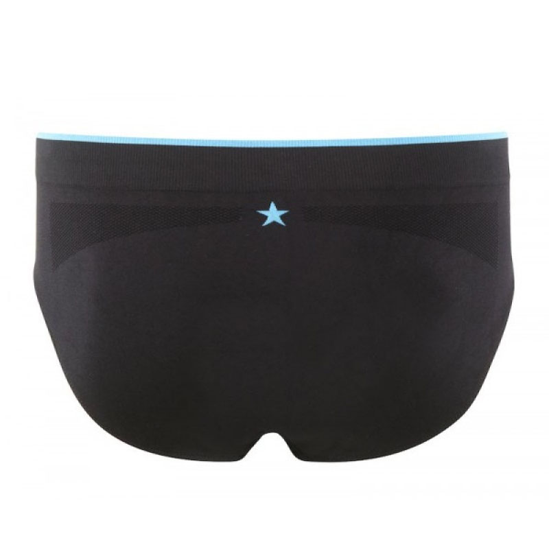 RUNDERWEAR Mens Running Support Brief Underwear Black
