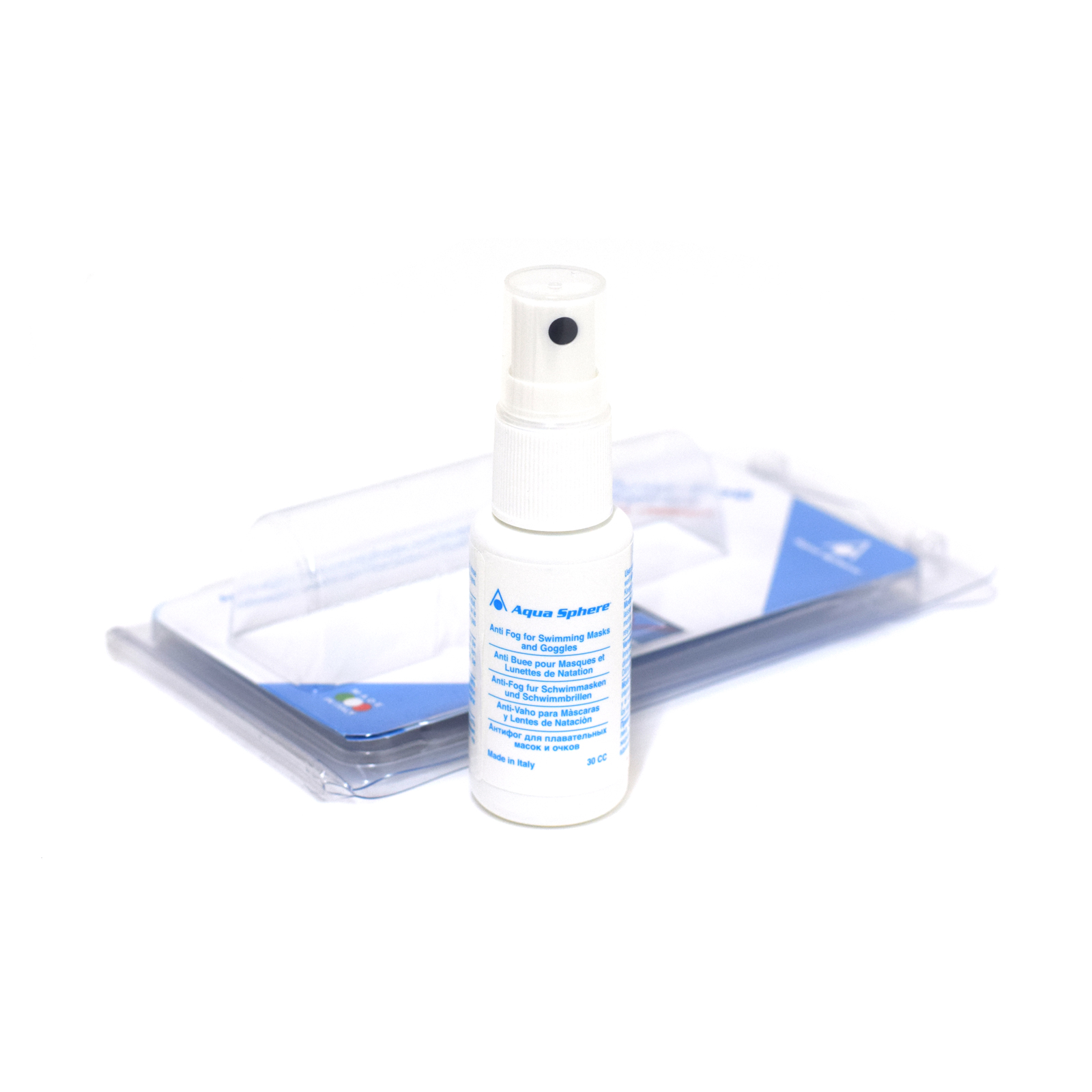 AQUA SPHERE ANTIFOG SOLUTION SPRAY 30cc BOTTLE SWIMMING GOGGLES LADIES