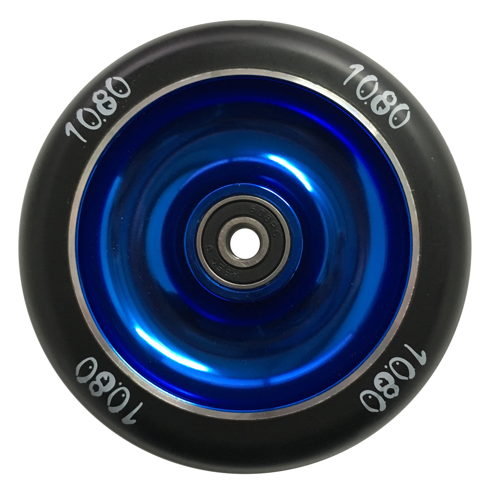 Stunt Scooter Wheel 110mm by 1080 Solid Alloy Core Black Tire eBay