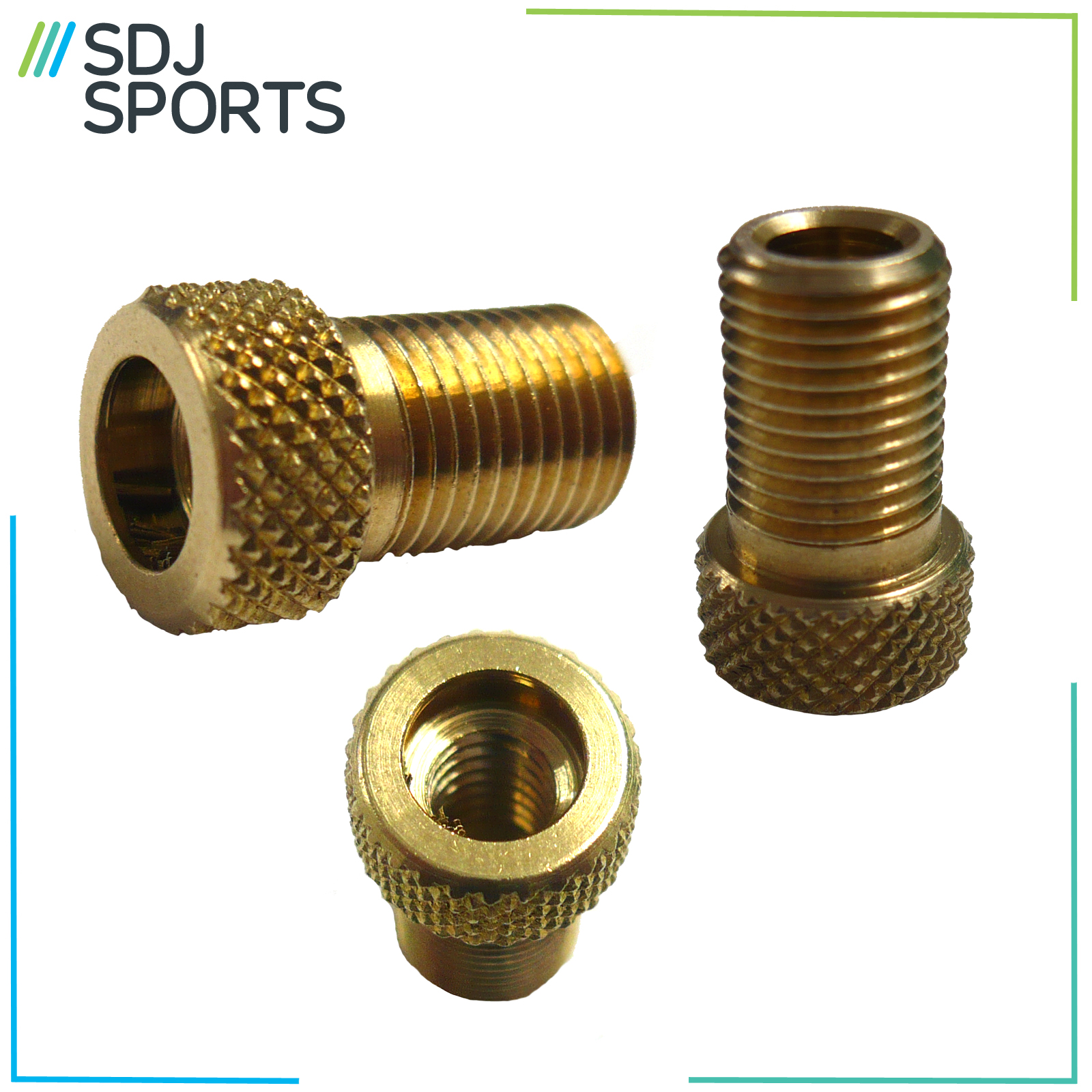 BRASS ADAPTOR PRESTA TO SCHRADER BICYCLE VALVE CONVERTER BIKE PUMP