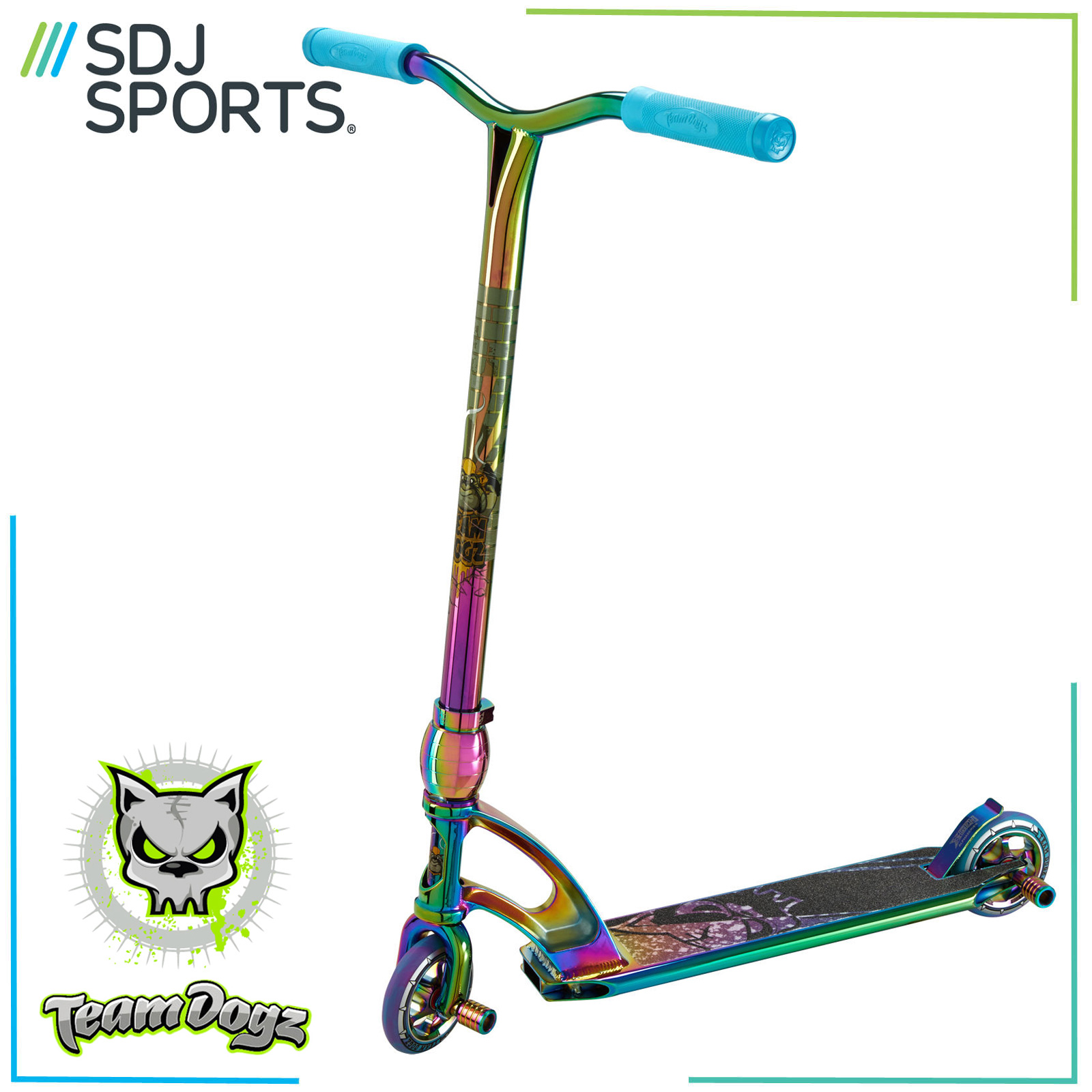 TEAM DOGZ ALPHAX NEO CHROME RAINBOW 2015 SCOOTER KIDS PRO TRICKS 360 STUNTS eBay