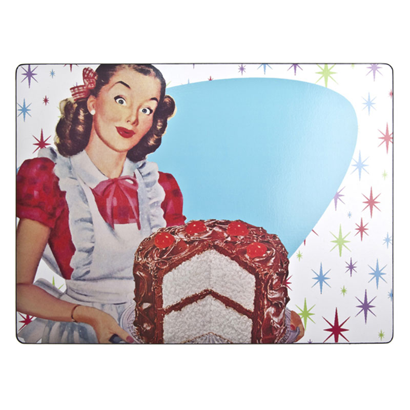 Tabletalk Retro Chocolate Cake Placemats Set of 6 supplied by Denby Pottery