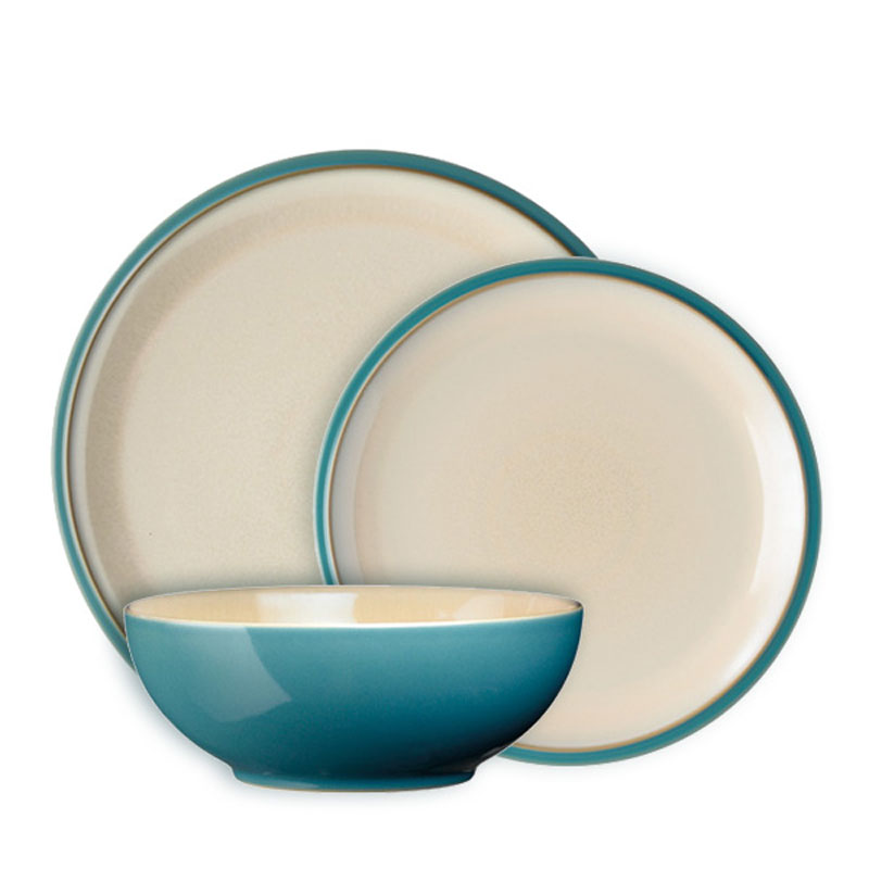 Denby Cook and Dine Turquoise 12 Piece Dinner Set