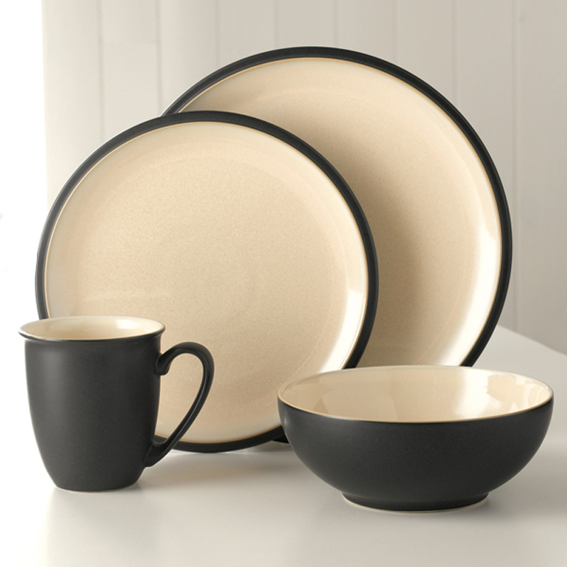 Denby Pottery Cook & Dine Black 4 Piece Set Labels Shopping Online