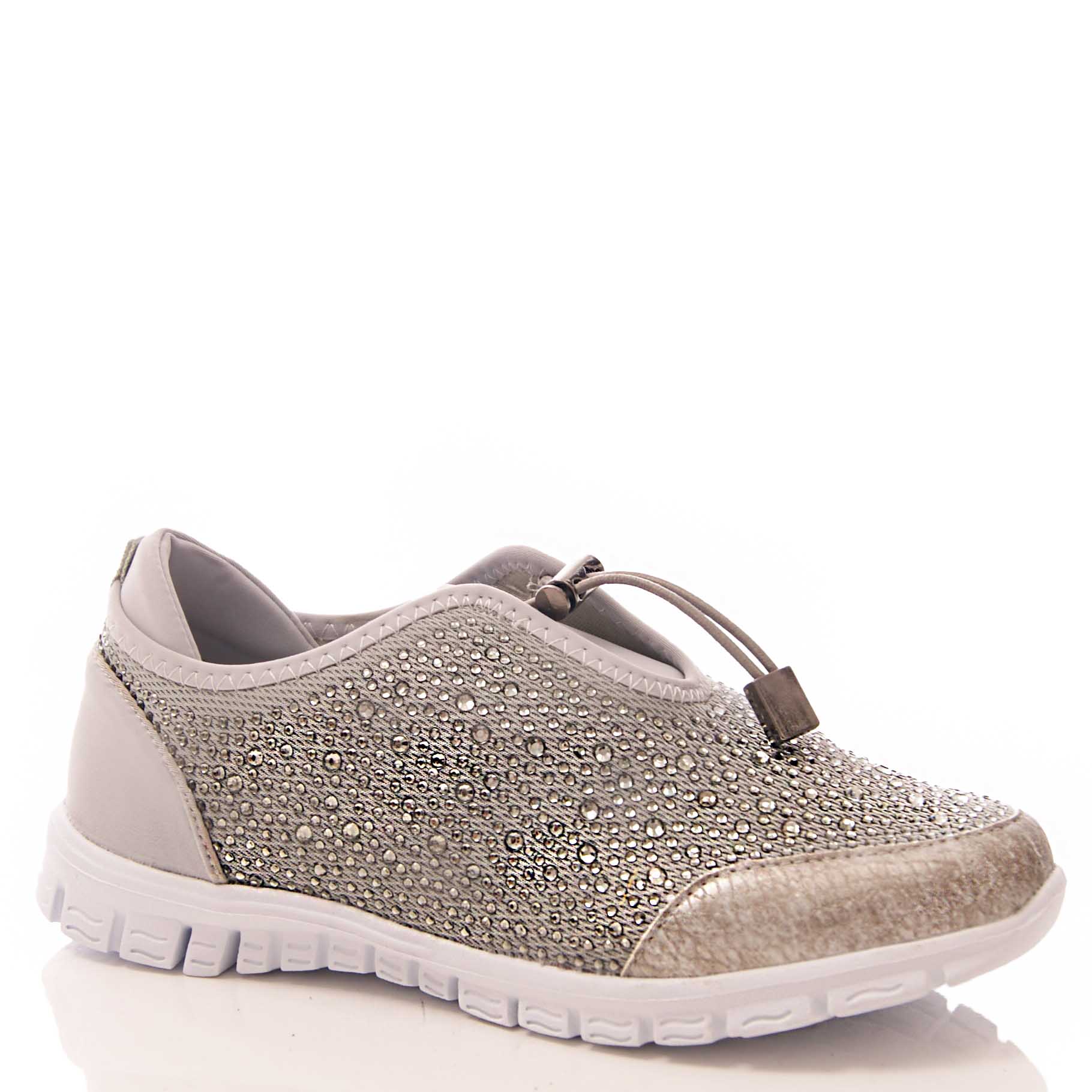 LADIES WOMENS DIAMANTE TRAINERS GYM GO CASUAL WALK FITNESS TOGGLE SHOES SIZE