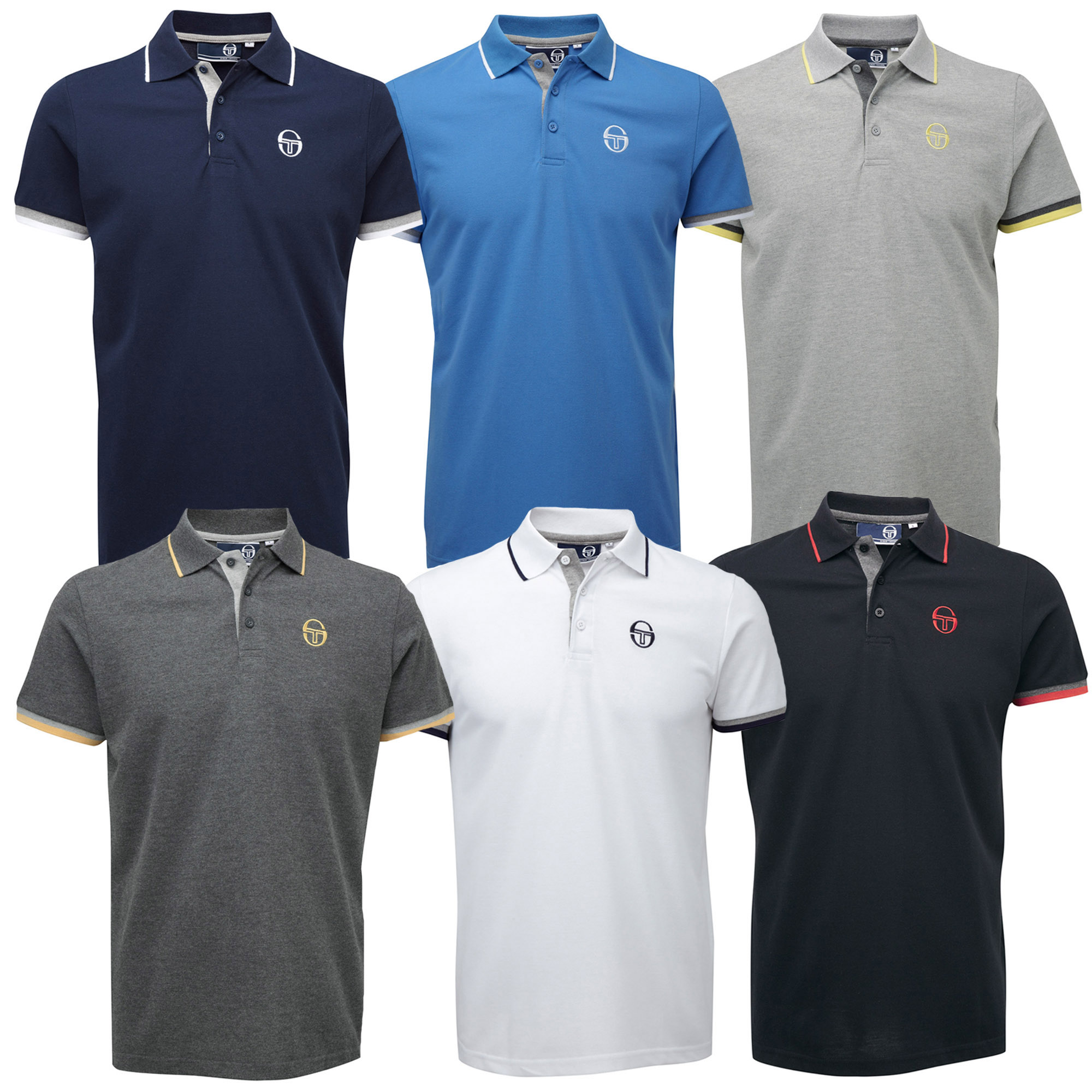 Sergio Tacchini Mens Short Sleeve Polo Shirt TShirt Top Stanway New eBay