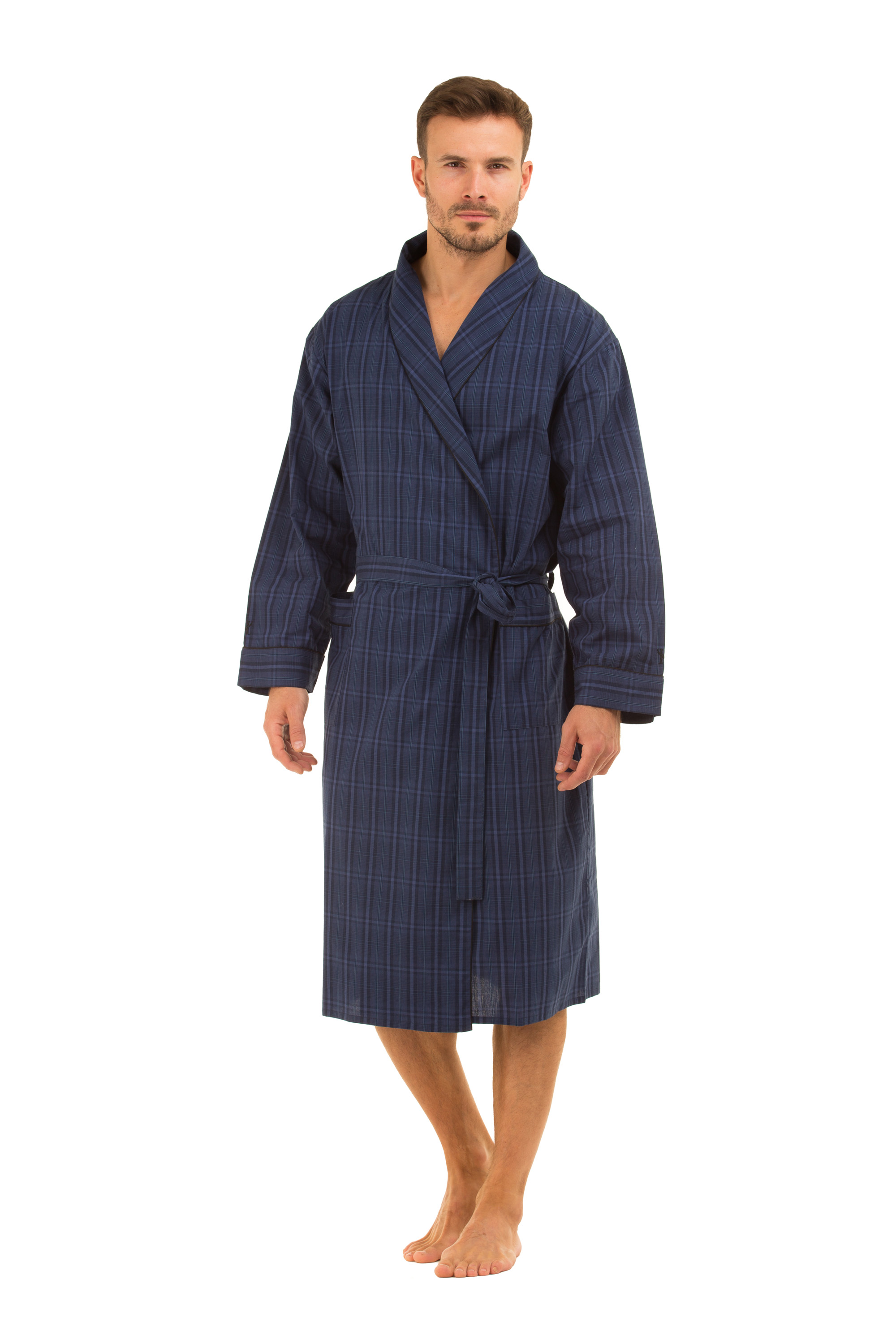 Haigman Men's Cotton Dressing Gown Bath Robe Kimono Nightwear
