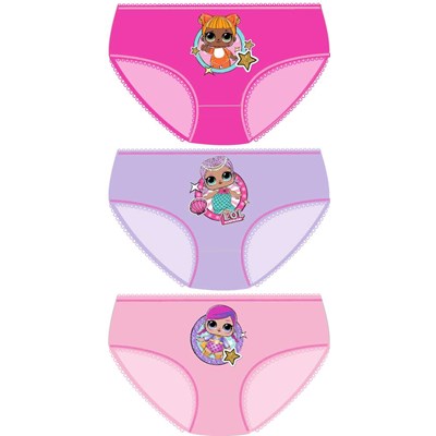 I-Smalls Ragazze Confezione da 3 LOL sorpresa Carino Slip Pantaloni Mutande Età 4-10 anni