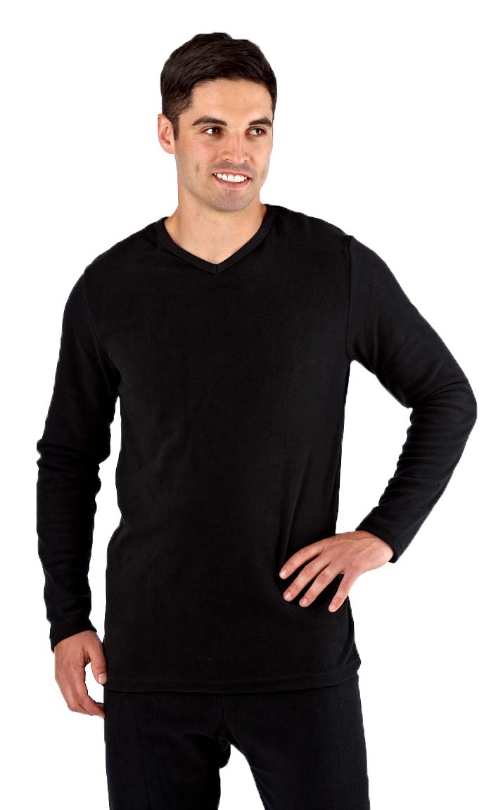 thermal long sleeve v neck