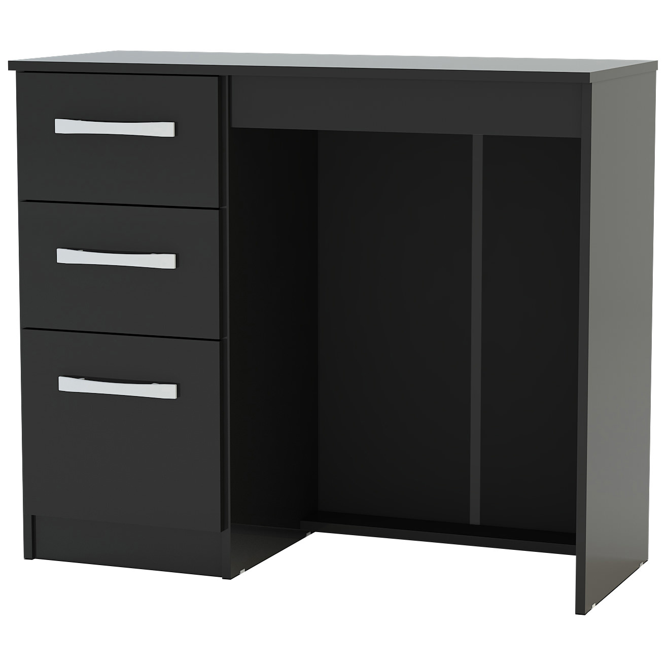 High Gloss Finish 3 Drawer Dressing Table Desk Black White eBay