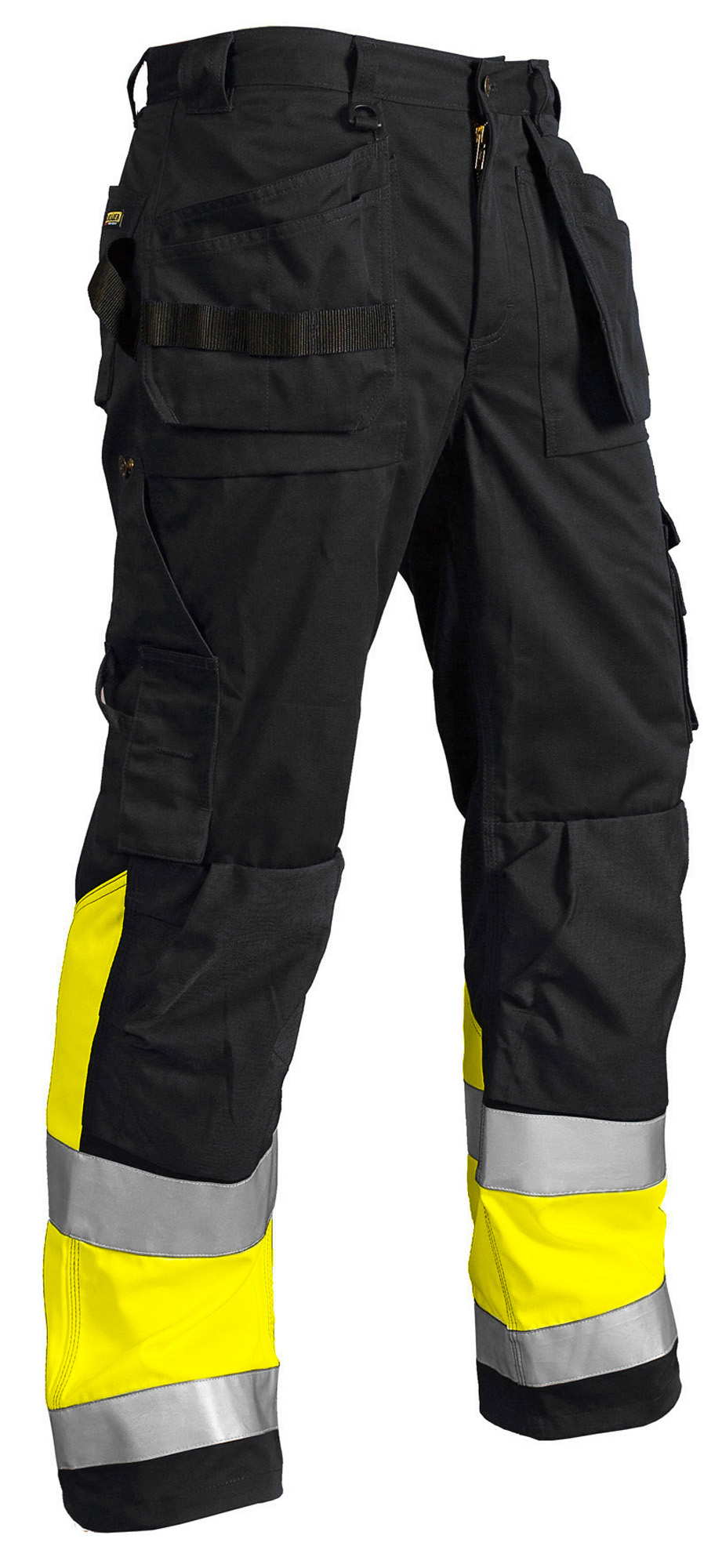 Blaklader Hi Vis Knee Pad Work Trousers with Nail Pockets (PolyCotton