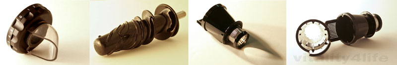 Adjustment Nozzle with Auger and Juicing and Mincing Screen 
