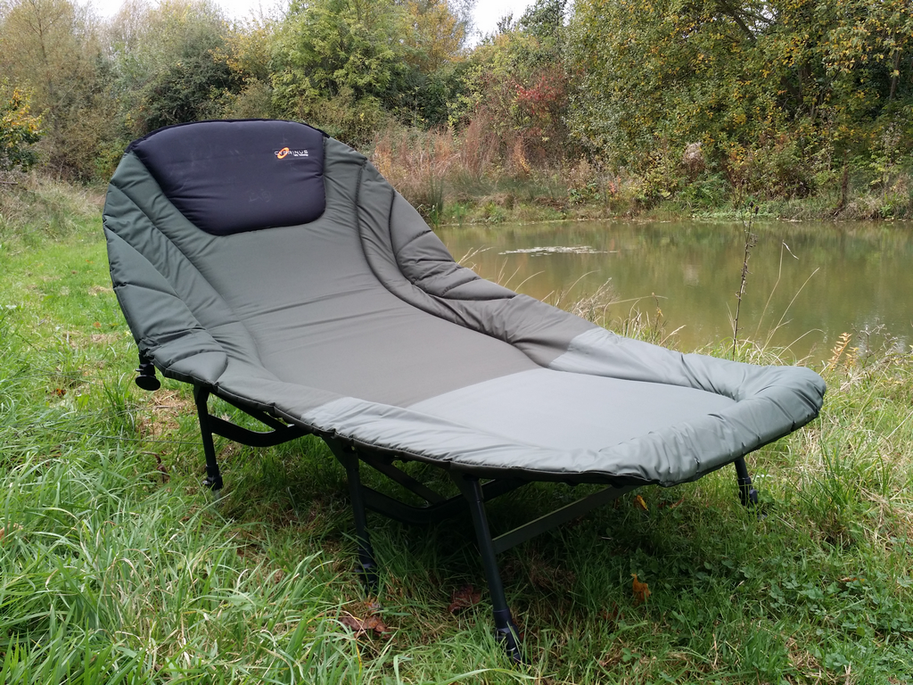 ... Double 2 man Wide Large 8 leg Carp fishing Camping bed chair bedchair