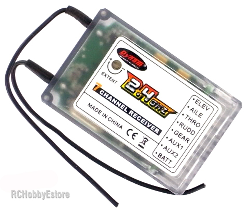 DYR2001 Dynam 7 Channel 2.4 Gig Radio Receiver For RC Helicopter / Plane
