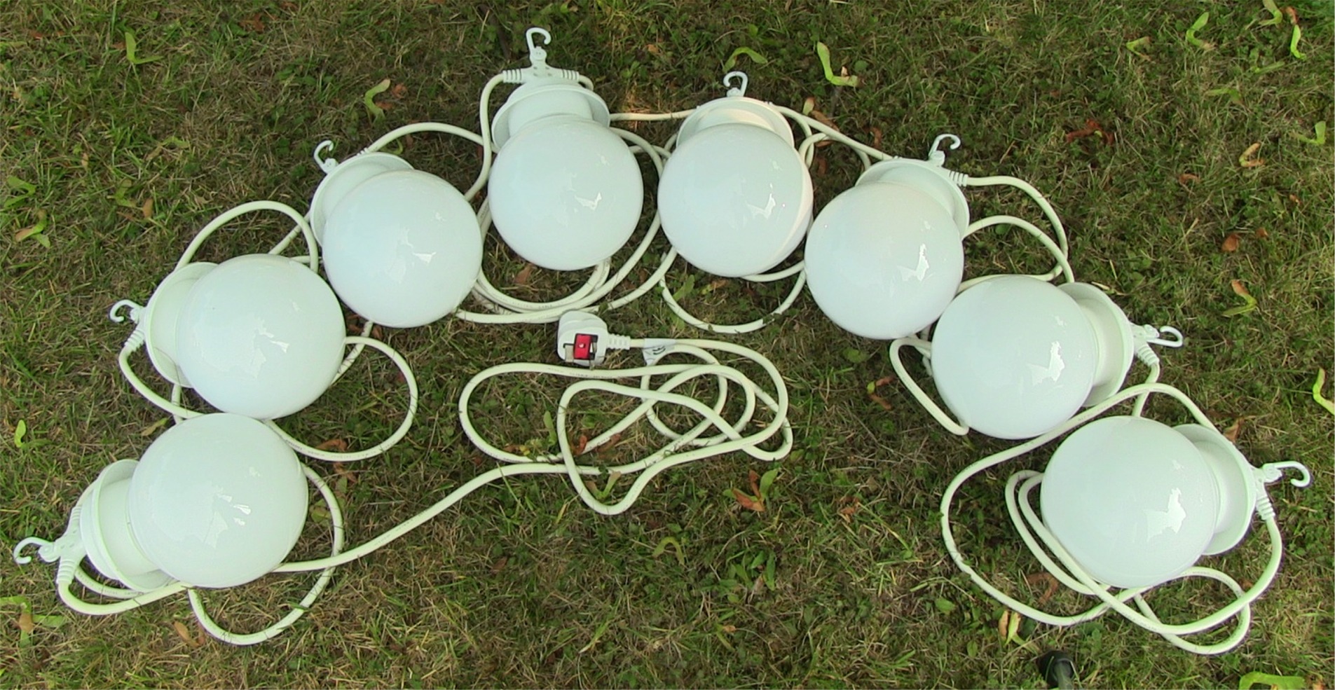 Set of Eight Globe Lights for Gazebo / Marquee / Patio garden Gazebo
