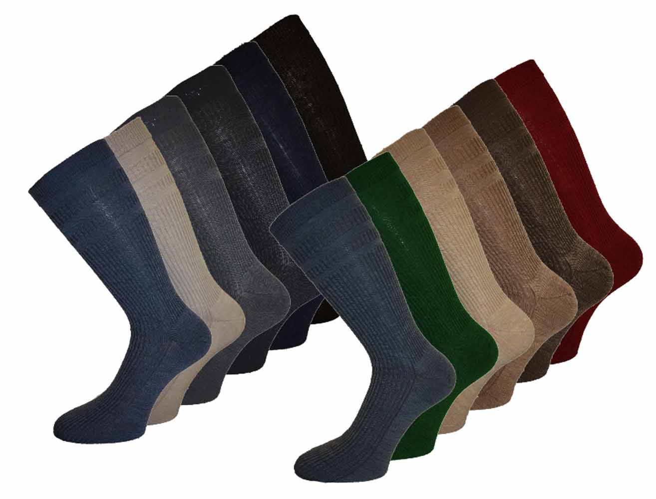 New Mens HJ190 Hall SOFTOP Extra Roomy Wide Loose TOP Sock WOOL