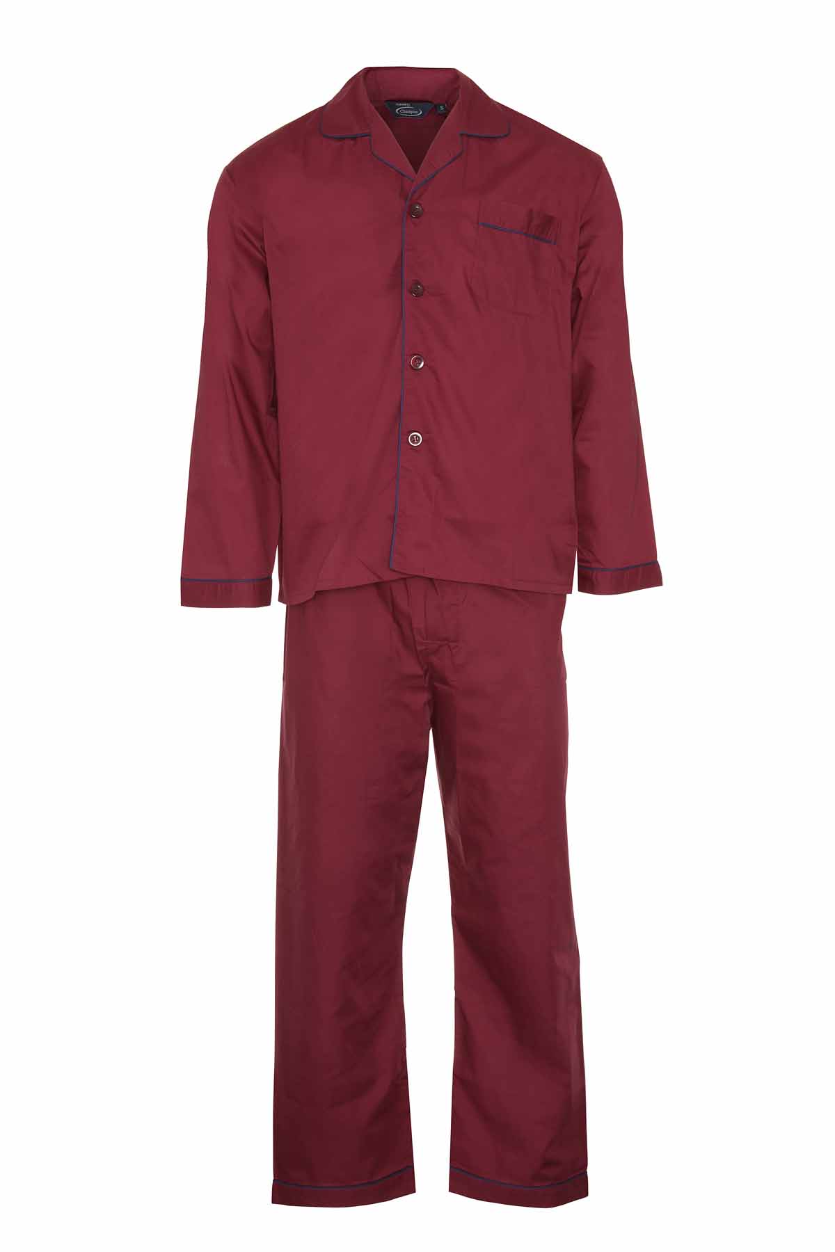 Mens Champion Cotton Blend Button Front Pyjama Set Nightwear Lounge