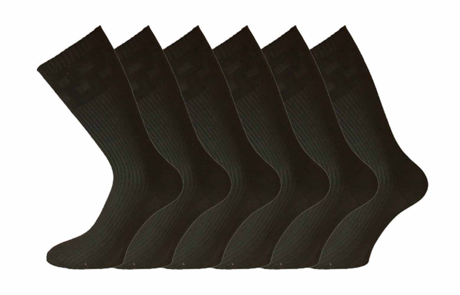 Mens WAFFLE LOOSE Cotton Rich Wide Top Socks No Non Elastic 6 Pack eBay