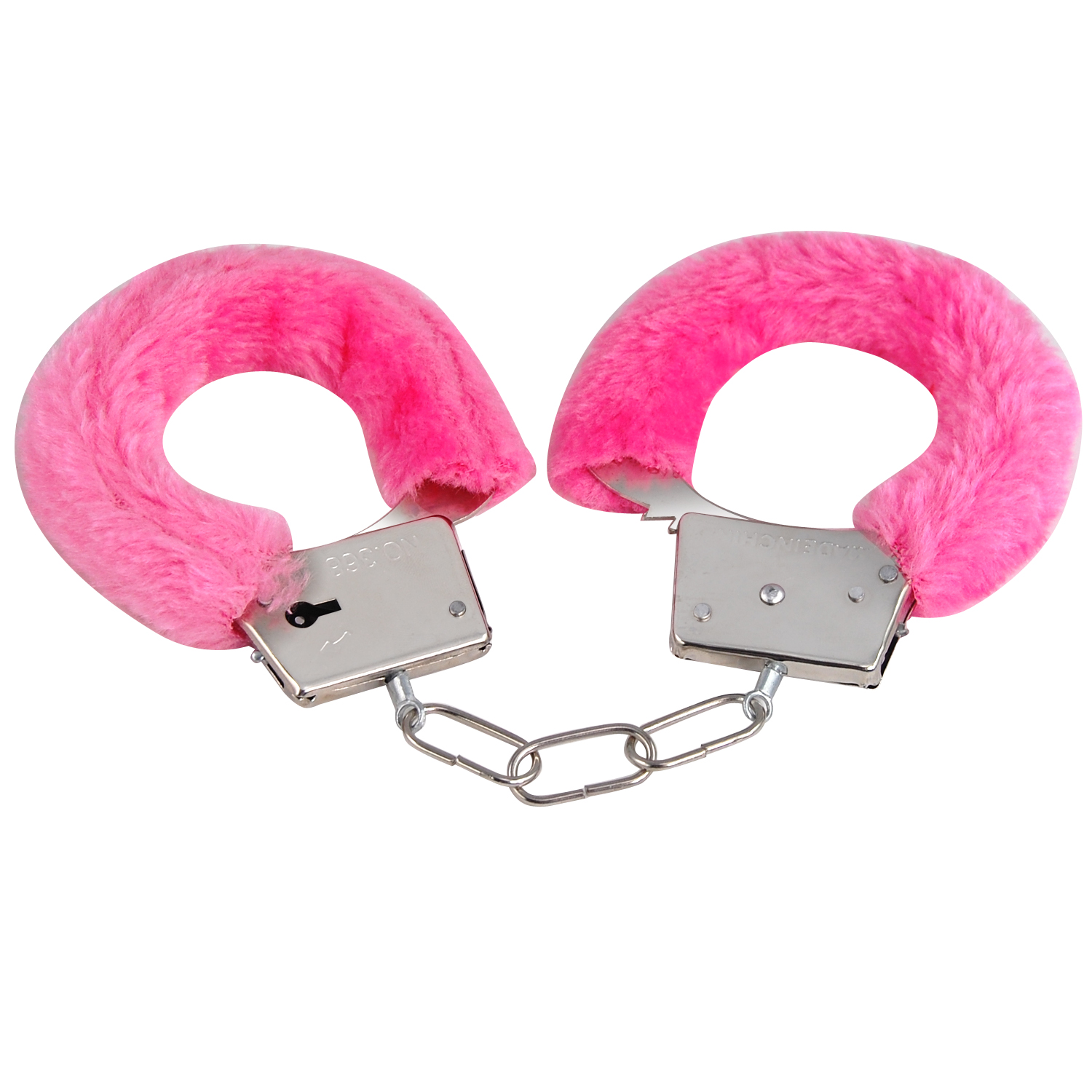TRIXES Soft Furry Steel Fully Working Fancy Dress Handcuffs with 2 Keys