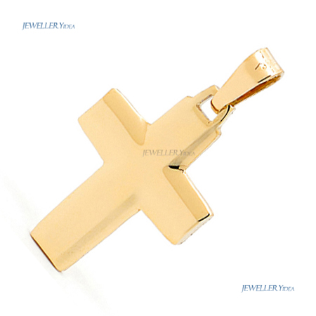 Genuine 9k 9ct Solid Yellow Gold Solid Crosses Pendant 1014_X009Y B