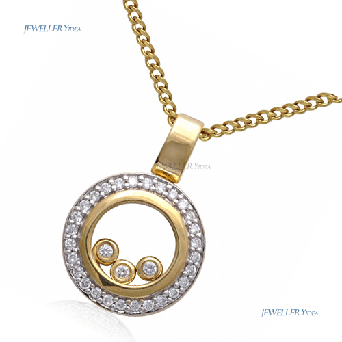 18ct Yellow Gold Other Pendants 0.15ct H/SI H/SI Round Brilliant Diamond 1.2cm prot_PFLOATRND B 18ct Yellow Gold Other Pendants 0.15ct H/SI H/SI Round Brilliant Diamond 1.2cm prot_PFLOATRND B