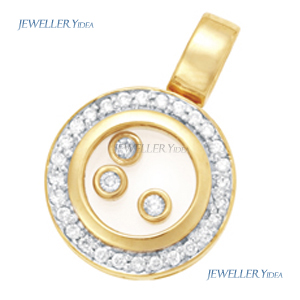 18ct Yellow Gold Other Pendants 0.15ct H/SI H/SI Round Brilliant Diamond 1.2cm prot_PFLOATRND D 18ct Yellow Gold Other Pendants 0.15ct H/SI H/SI Round Brilliant Diamond 1.2cm prot_PFLOATRND D
