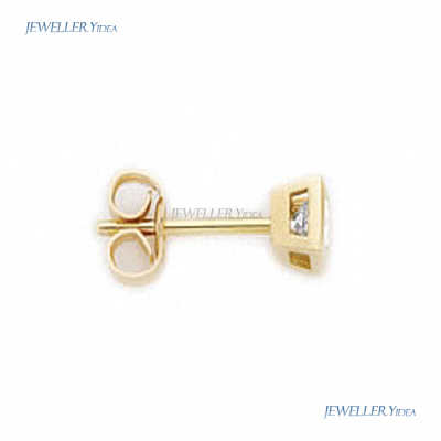 18ct Yellow Gold Bezel Studs Earrings 0.40ct VS-SI I-J Princess Princess Diamond prot_PRE40 D 18ct Yellow Gold Bezel Studs Earrings 0.40ct VS-SI I-J Princess Princess Diamond prot_PRE40 D