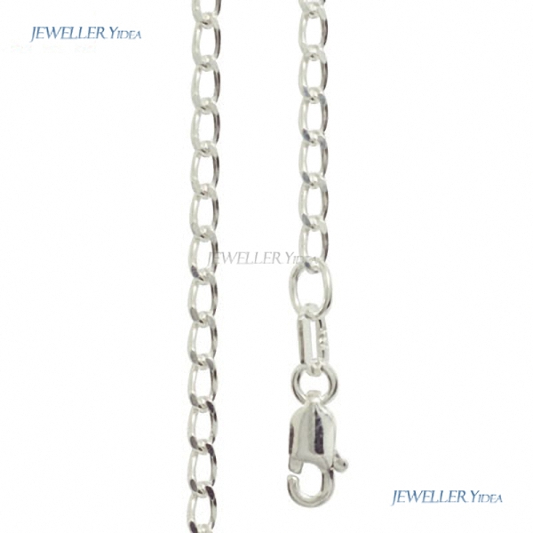 New 925 Sterling Silver Curb link Necklace 45 cm Bee Chain Sterling Silver Lobster Claw Clasps Chain Silver Curb Necklace 1401545 A New 925 Sterling Silver Curb link Necklace 45 cm Bee Chain Sterling Silver Lobster Claw Clasps Chain Silver Curb Necklace 1401545 A