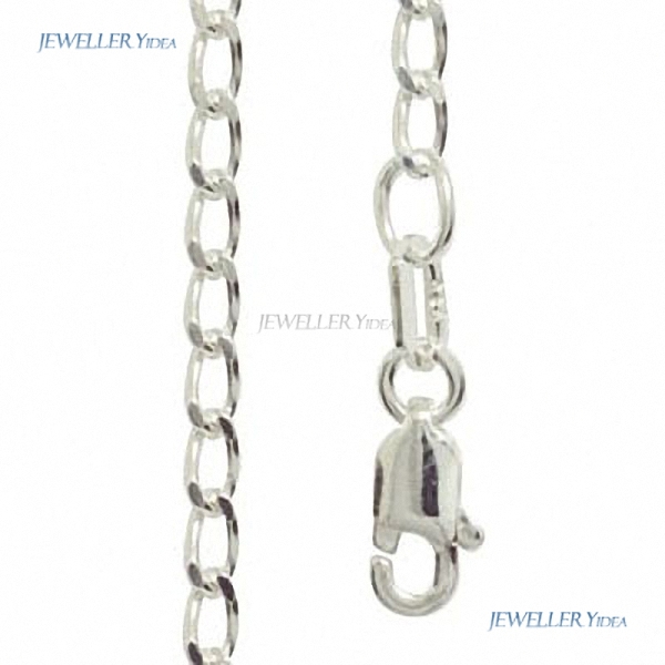 New 925 Sterling Silver Curb link Necklace 45 cm Bee Chain Sterling Silver Lobster Claw Clasps Chain Silver Curb Necklace 1401545 D New 925 Sterling Silver Curb link Necklace 45 cm Bee Chain Sterling Silver Lobster Claw Clasps Chain Silver Curb Necklace 1401545 D